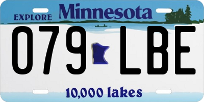 MN license plate 079LBE