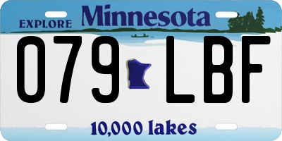 MN license plate 079LBF