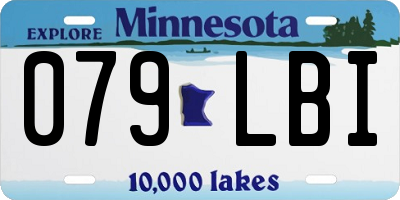 MN license plate 079LBI