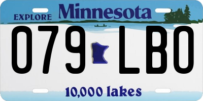MN license plate 079LBO