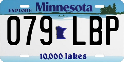 MN license plate 079LBP
