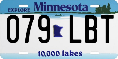 MN license plate 079LBT