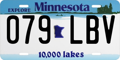 MN license plate 079LBV