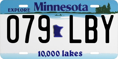 MN license plate 079LBY