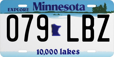 MN license plate 079LBZ