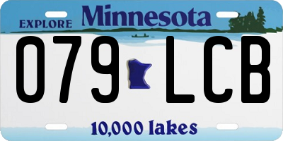 MN license plate 079LCB