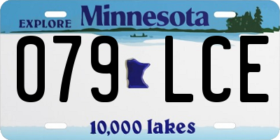 MN license plate 079LCE