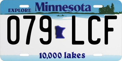 MN license plate 079LCF