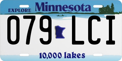 MN license plate 079LCI