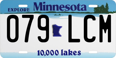 MN license plate 079LCM