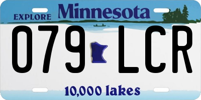 MN license plate 079LCR