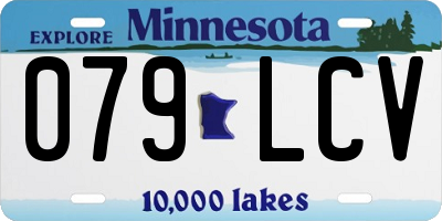 MN license plate 079LCV