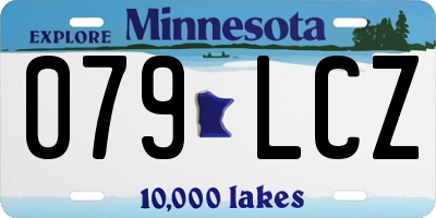 MN license plate 079LCZ