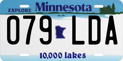 MN license plate 079LDA