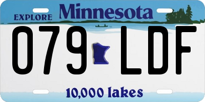 MN license plate 079LDF