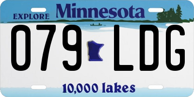 MN license plate 079LDG