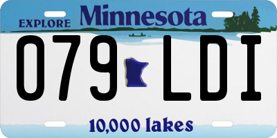 MN license plate 079LDI