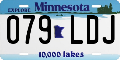 MN license plate 079LDJ