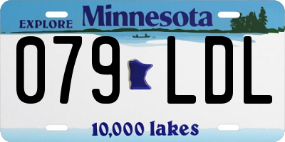 MN license plate 079LDL