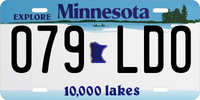 MN license plate 079LDO