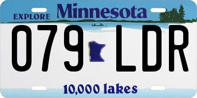 MN license plate 079LDR