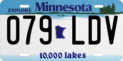 MN license plate 079LDV