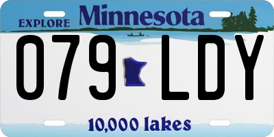 MN license plate 079LDY