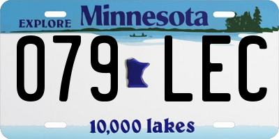 MN license plate 079LEC