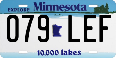MN license plate 079LEF