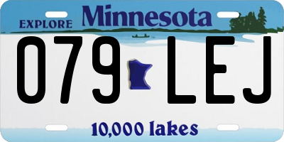 MN license plate 079LEJ