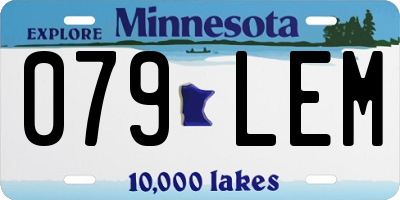 MN license plate 079LEM