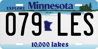 MN license plate 079LES