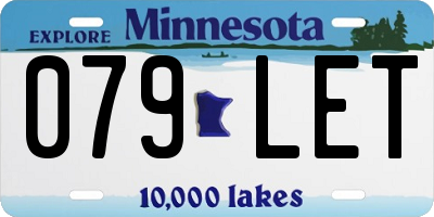 MN license plate 079LET