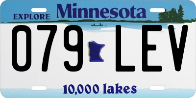 MN license plate 079LEV