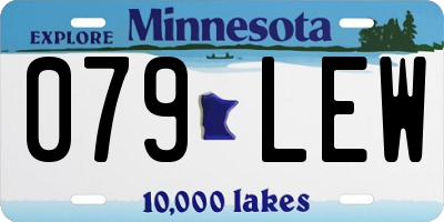 MN license plate 079LEW