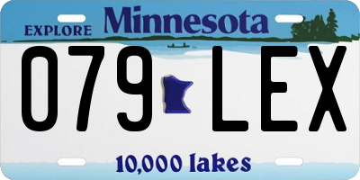 MN license plate 079LEX