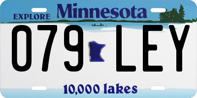 MN license plate 079LEY