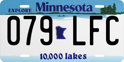 MN license plate 079LFC