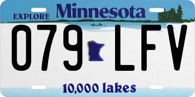 MN license plate 079LFV