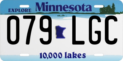 MN license plate 079LGC