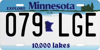 MN license plate 079LGE