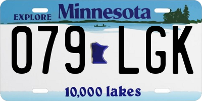 MN license plate 079LGK