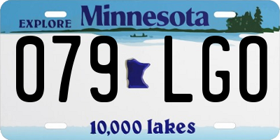 MN license plate 079LGO