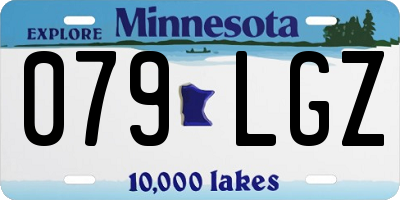 MN license plate 079LGZ