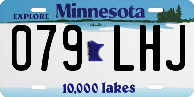 MN license plate 079LHJ