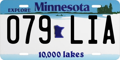 MN license plate 079LIA