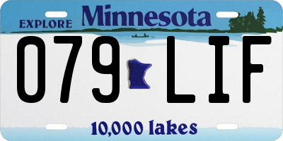 MN license plate 079LIF