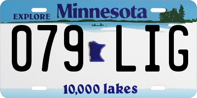 MN license plate 079LIG