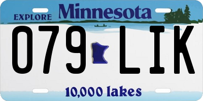 MN license plate 079LIK