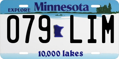 MN license plate 079LIM